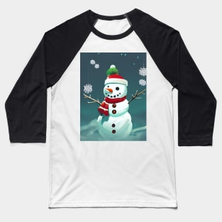 Little Snowflake Snowman Baseball T-Shirt